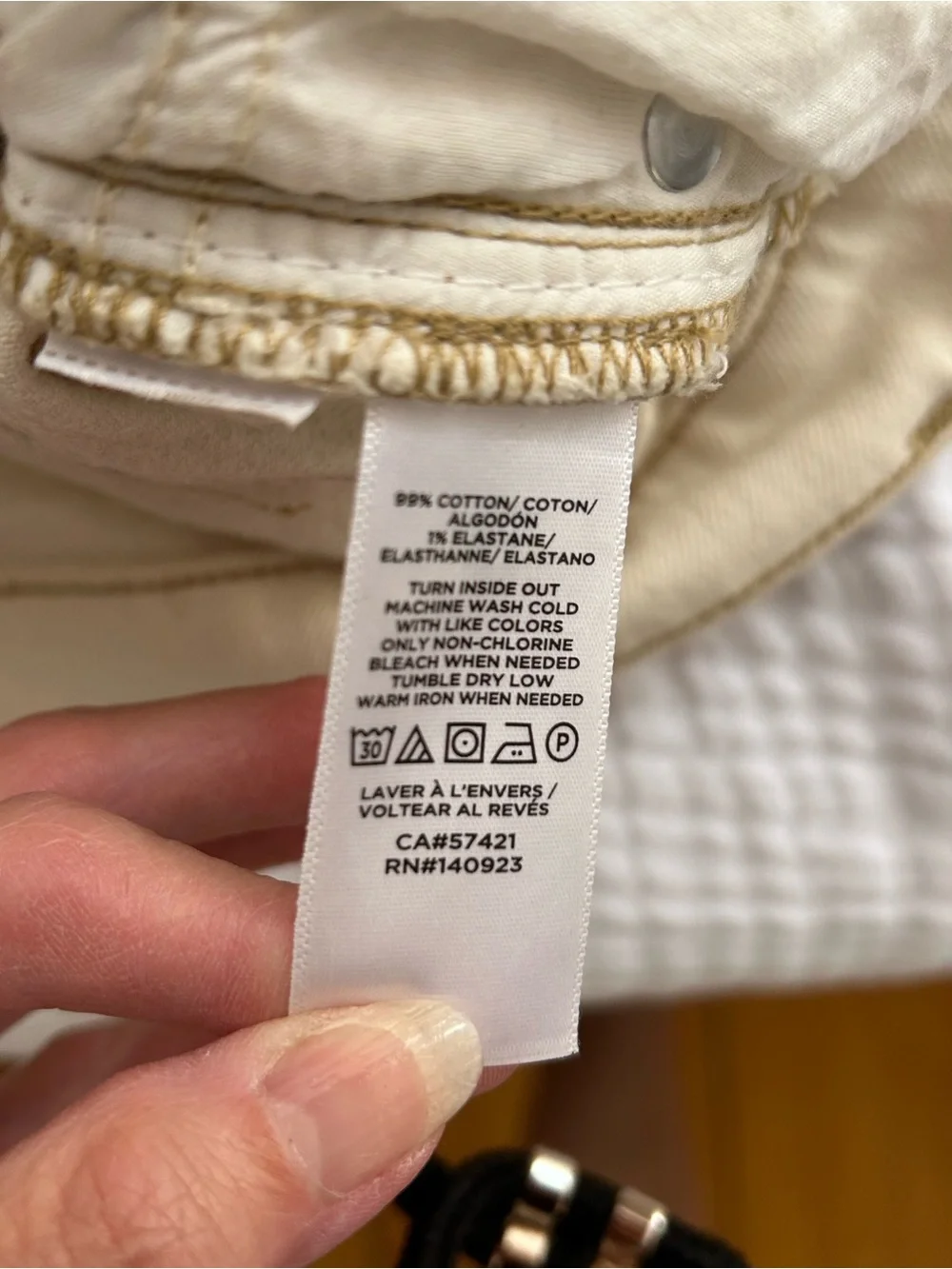 LOFT Cream Relaxed Straight Jeans